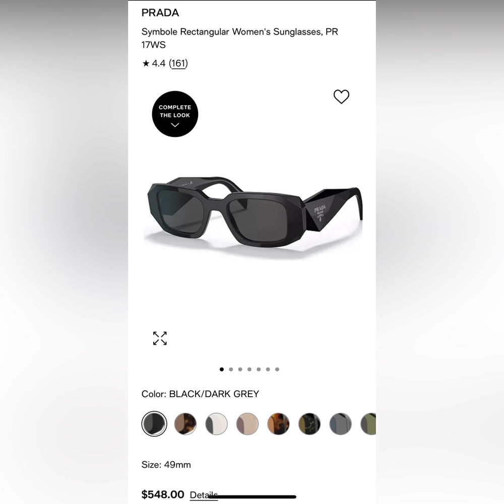 PRADA
Symbole Rectangular Women's Sunglasses, PR
17WS